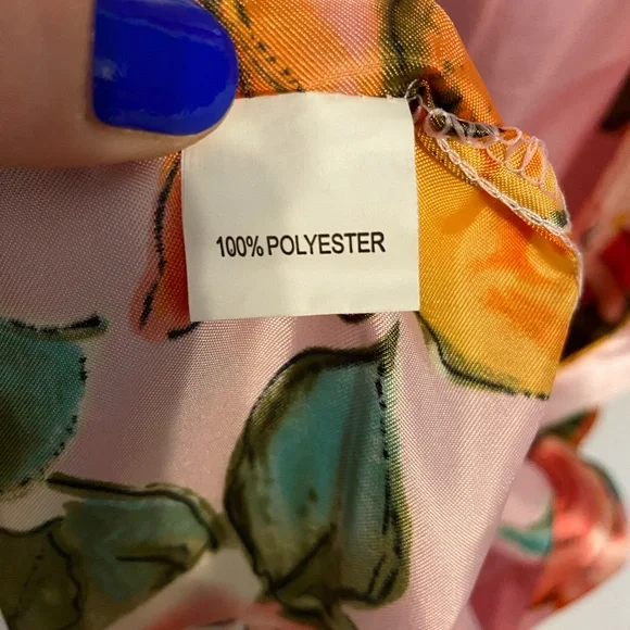 Floral Satin Kimono Robe - Picture 3 of 3